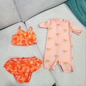 Swimming Suit and One piece Rushguard Piece 24 months